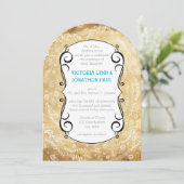 Vintage Blumengartenhochzeit Einladung (Stehend Vorderseite)