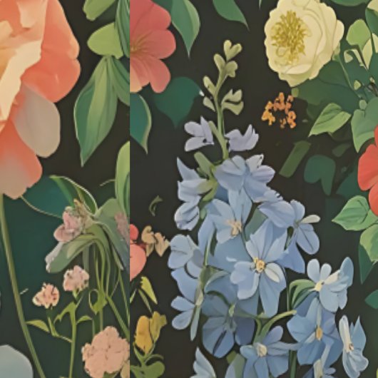 Vintage Blumengartenschale und -klemme Tapete (Naht)