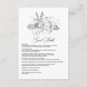 Vintage Blumengastdetails Begleitkarte (Vorderseite)
