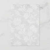 Vintage Blumengastdetails Begleitkarte (Rückseite)