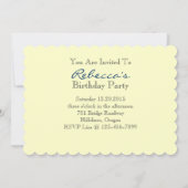 Vintage Blumengebäck-Geburtstagsparty Einladung (Rückseite)