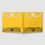 Vintage Blumengelbe Hochzeit Gästebuch (Voll)