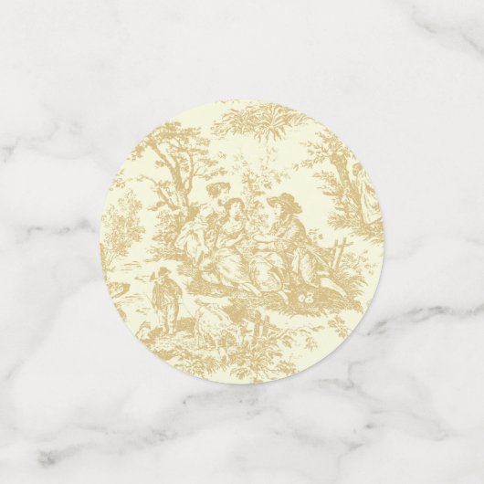 Vintage, blumengelbe Joule-Dusche Konfetti (Klein Vorderseite)