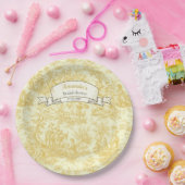 Vintage, blumengelbe Joule-Dusche Pappteller (Party)