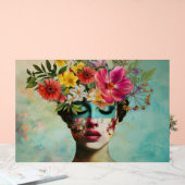 Vintage Blumengemälde  Acrylschild (Hochzeit)