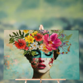 Vintage Blumengemälde  Acrylschild (Neutral)