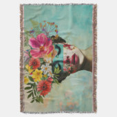 Vintage Blumengemälde Decke (Vorderseite Vertikal)