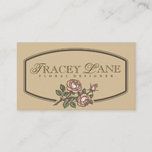 Vintage Blumengeschäfts-Karte Visitenkarte