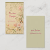 Vintage Blumengeschäftskarte Visitenkarte (Vorne/Hinten)