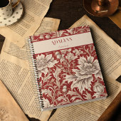 Vintage Blumengeschenke für Mama Rot Notizblock