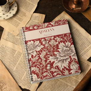 Vintage Blumengeschenke für Mama Rot Notizblock