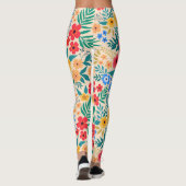 Vintage, blumengeschmückte Blume. Leggings (Rückseite)