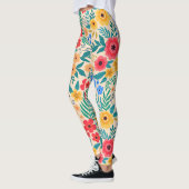 Vintage, blumengeschmückte Blume. Leggings (Links)