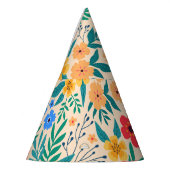 Vintage, blumengeschmückte Blume. Partyhütchen (Links)