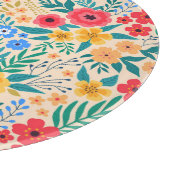 Vintage, blumengeschmückte Blume. Schneidebrett (Ecke)