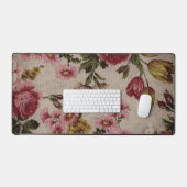 Vintage, blumengeschmückte Blume Schreibtischunterlage (Tastatur & Maus)