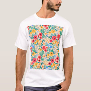 Vintage, blumengeschmückte Blume. T-Shirt