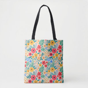 Vintage, blumengeschmückte Blume. Tasche