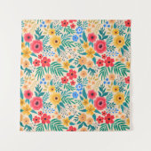 Vintage, blumengeschmückte Blume. Wandteppich (Vorderseite (Horizontal))