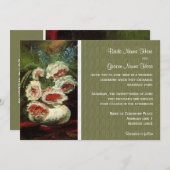 Vintage blumengeschmückte Einladungen. Einladung (Vorne/Hinten)