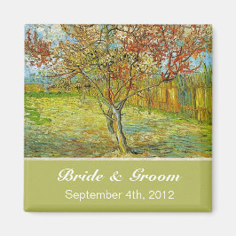 Vintage, blumengeschmückte Hochzeit. Magnet