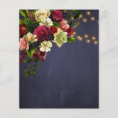 Vintage, blumengeschmückte Hochzeitseinladung (Rückseite)