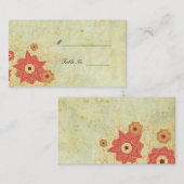 Vintage blumengeschmückte Hochzeitsplätze Platzkarte (Vorne/Hinten)