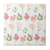 Vintage blumengeschmückte Hütte Traditionelle Blum Fliese (Vorderseite)