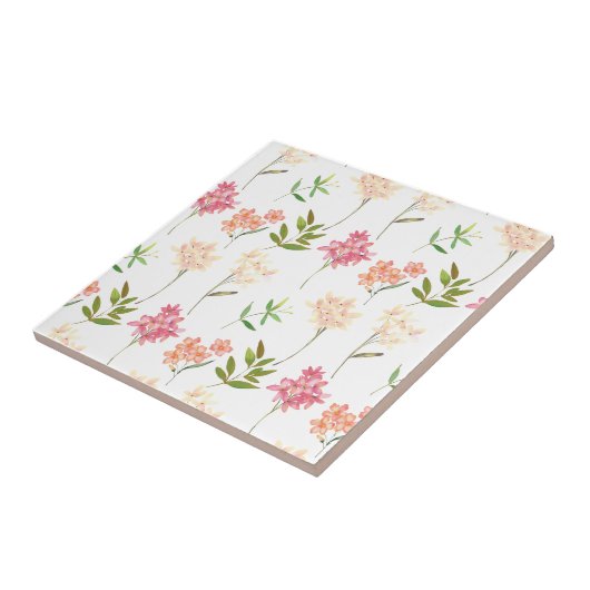 Vintage blumengeschmückte Hütte Traditionelle Blum Fliese (Seite)