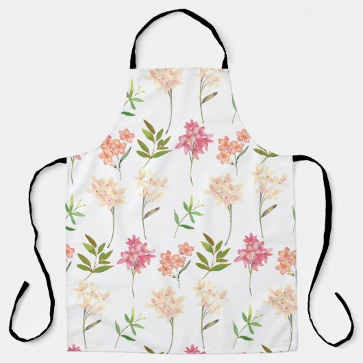 Vintage blumengeschmückte Hütte Traditionelle Blum Schürze (Vorderseite)