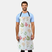 Vintage blumengeschmückte Hütte Traditionelle Blum Schürze (Getragen)