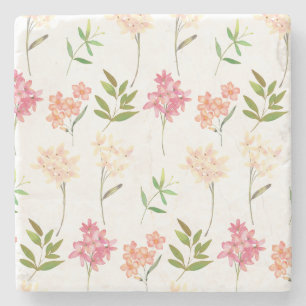 Vintage blumengeschmückte Hütte Traditionelle Blum Steinuntersetzer