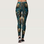 Vintage blumengeschmückte Leggings (Rückseite)