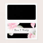 Vintage, blumengeschmückte Terminkarte Visitenkarten (Außenseite Aufgefaltet)