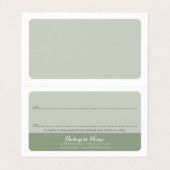 Vintage, blumengeschmückte Terminkarte Visitenkarten (Innenseite Aufgefaltet)