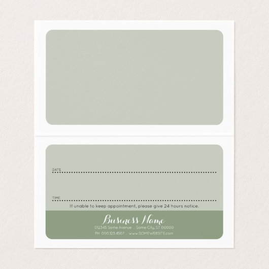 Vintage, blumengeschmückte Terminkarte Visitenkarten (Innenseite Aufgefaltet)