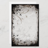 Vintage Blumengeschosse Briefpapier (Vorne/Hinten)