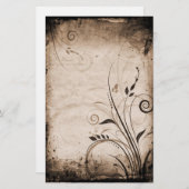 Vintage Blumengeschosse Briefpapier (Vorne/Hinten)