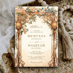 Vintage blumengeschwächte islamische Lampenhochzei Einladung<br><div class="desc">Erleben Sie Ihren Aufenthalt mit dieser eleganten islamischen Hochzeit und genießen Sie den schönen rustikalen Gartenarbor mit aufwändigen Details und moderner Typografie. Fügen Sie einfach Ihre Veranstaltungsdetails zu dieser einfach zu bedienenden Vorlage hinzu,  um sie zu einer einmaligen Einladung zu machen.</div>