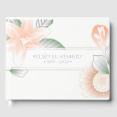 Vintage Blumengestelle Gästebuch (Vorderseite)