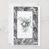 Vintage Blumengestelle und Folias Jugendstil Einladung (Rückseite)