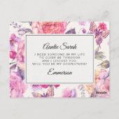 Vintage Blumengodmutterkarte Postkarte (Rückseite)