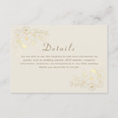Vintage Blumengoldhochzeit Begleitkarte (Vorderseite)
