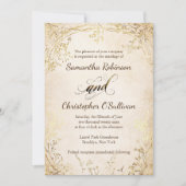 Vintage Blumengravur europäischen Stil Einladung (Vorderseite)