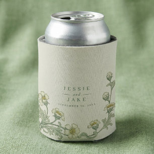 Vintage Blumengrenze Hochzeit klassische Art Nouve Dosenkühler