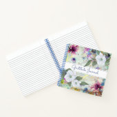 Vintage Blumengrün Aquarellschrift Notizblock (Innenseite)