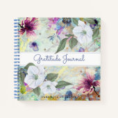 Vintage Blumengrün Aquarellschrift Notizblock (Vorderseite)