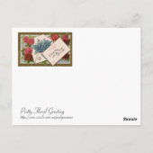 Vintage Blumengrüße Postkarte (Rückseite)