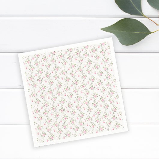 Vintage Blumenhain Liebe Coquette Babydusche Serviette