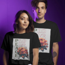 Vintage Blumenharmonie Frieden und Liebe